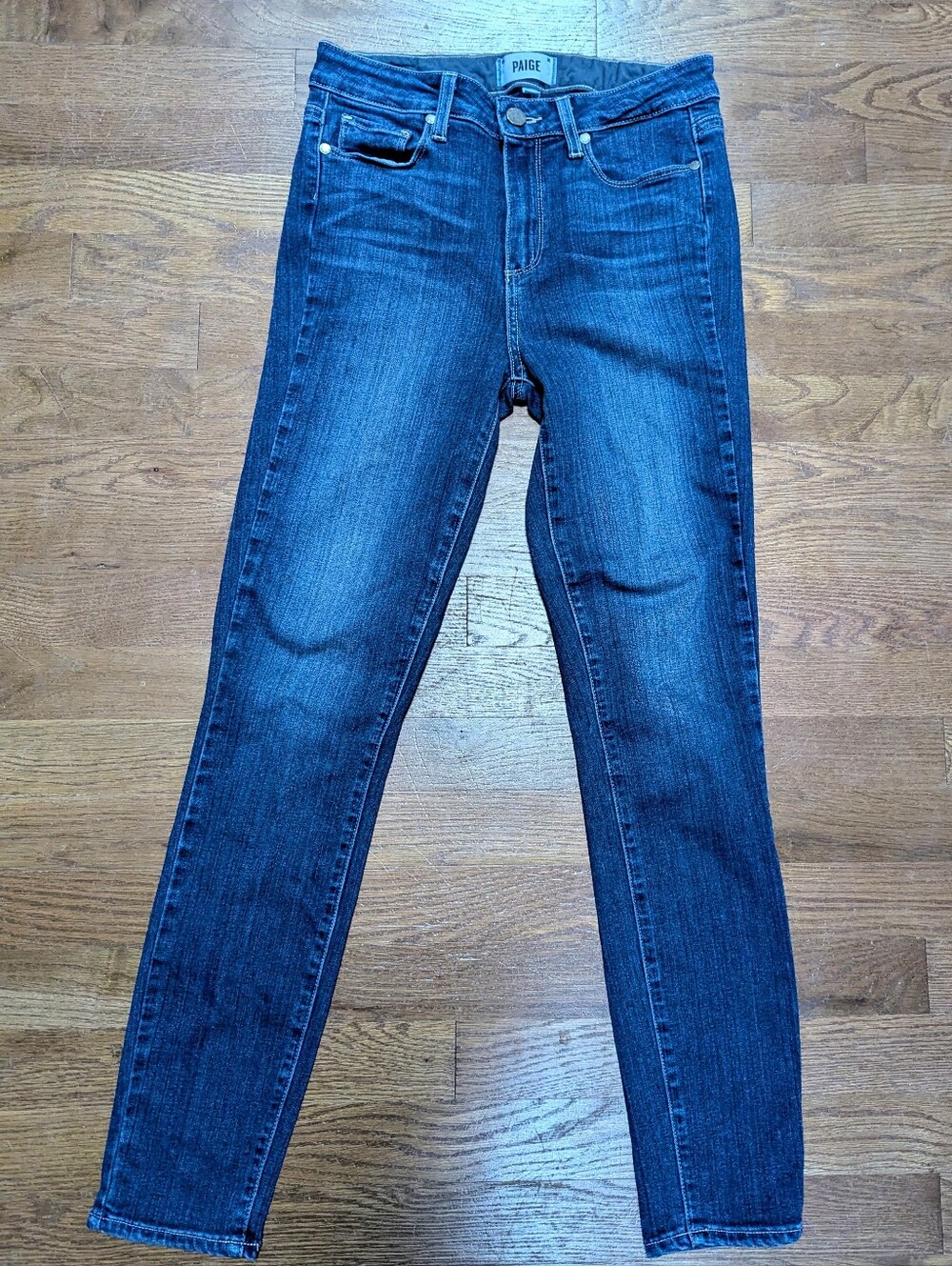 PAIGE Skinny Jeans in Dark Blue Wash
